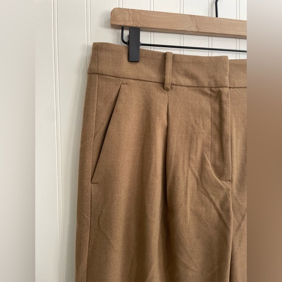 LOFT Peyton Wide Leg Trouser Pants in Heathered Brushed Flannel Size 8 NWT - Picture 8 of 13